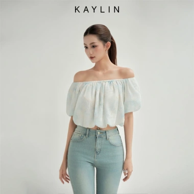 Áo KAYLIN trễ vai croptop voan xô cá tính BST Thu Đông 2.025 - Giá chỉ 374.000đ