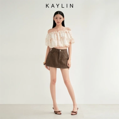 Áo KAYLIN trễ vai croptop voan xô cá tính BST Thu Đông 2.025 - Giá chỉ 374.000đ