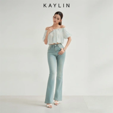Áo KAYLIN trễ vai croptop voan xô cá tính BST Thu Đông 2.025 - Giá chỉ 374.000đ
