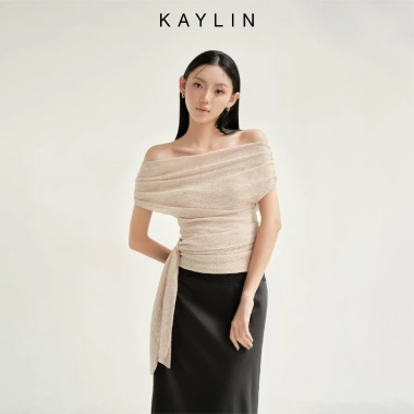 Áo Kaylin trễ vai dây quấn eo thun lưới gợi cảm - BST Thu Đông 2.025 - Chỉ 344k