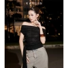 Áo Kaylin trễ vai dây quấn eo thun lưới gợi cảm - BST Thu Đông 2.025 - Chỉ 344k 3