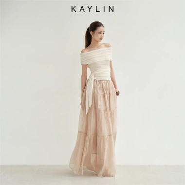 Áo Kaylin trễ vai dây quấn eo thun lưới gợi cảm - BST Thu Đông 2.025 - Chỉ 344k