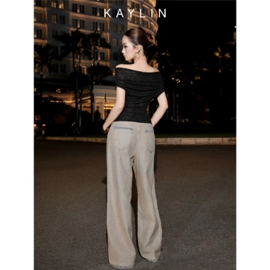 Áo Kaylin trễ vai dây quấn eo thun lưới gợi cảm - BST Thu Đông 2.025 - Chỉ 344k