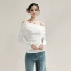 Áo KAYLIN trễ vai tay dài ống loe voan, phong cách gợi cảm - BST Tháng 10.2.025 - Giá ưu đãi 362.000₫