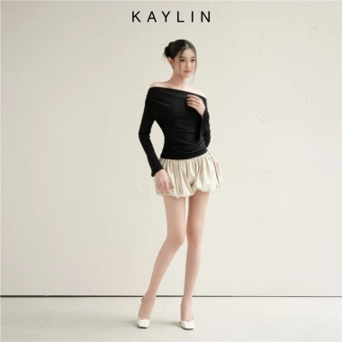Áo KAYLIN trễ vai tay dài ống loe voan, phong cách gợi cảm - BST Tháng 10.2.025 - Giá ưu đãi 362.000₫