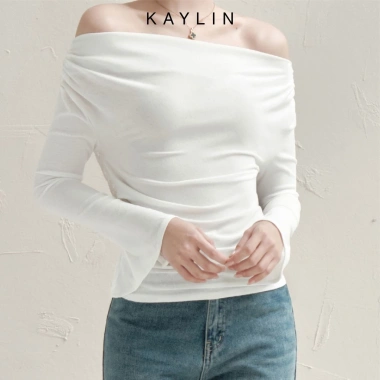 Áo KAYLIN trễ vai tay dài ống loe voan, phong cách gợi cảm - BST Tháng 10.2.025 - Giá ưu đãi 362.000₫