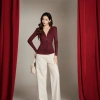 Áo Kaylin Velora Top tay dài cổ V rút nhún, chất thun lụa - Tet Collection A137T1 3