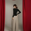 Áo Kaylin Velora Top tay dài cổ V rút nhún, chất thun lụa - Tet Collection A137T1 6
