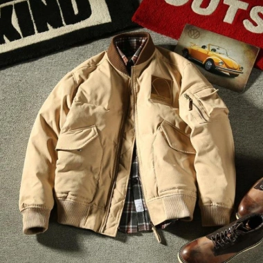 Áo khoác bay kiểu Mỹ bông dày dặn mùa đông nam - thời trang rộng rãi, giá 541.908 VND