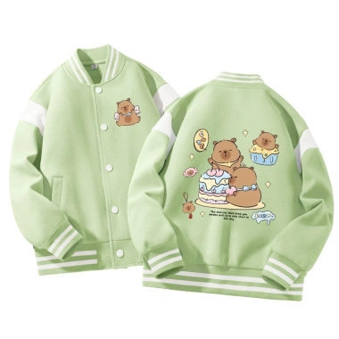 Áo khoác bé gái Bomber Capybara - Thoải mái, thời trang Unisex, 350.000 VND