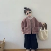 Áo khoác bé gái Hàn Quốc lót lông cừu một mảnh, ấm áp, giá 287.808 9