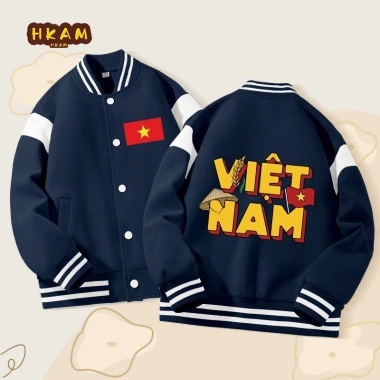 Áo khoác bé trai Bomber in hình Việt Nam, thời trang thoải mái chỉ 350.000đ (giá gốc 448.000đ)