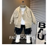 Áo khoác bé trai Bóng chày Loose Fit cotton thoáng khí, dễ thương, đa năng cho mọi mùa 2.025 2