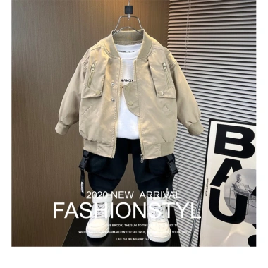 Áo khoác bé trai Bóng chày Loose Fit cotton thoáng khí, dễ thương, đa năng cho mọi mùa 2.025 2 Áo khoác bé trai Bóng chày Loose Fit cotton thoáng khí, dễ thương, đa năng cho mọi mùa 2.025 2