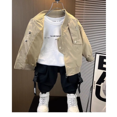 Áo khoác bé trai Bóng chày Loose Fit cotton thoáng khí, dễ thương, đa năng cho mọi mùa 2.025 5 Áo khoác bé trai Bóng chày Loose Fit cotton thoáng khí, dễ thương, đa năng cho mọi mùa 2.025 5
