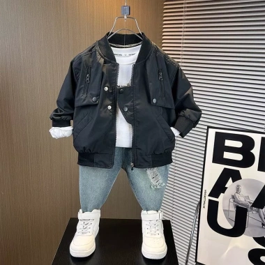 Áo khoác bé trai Bóng chày Loose Fit cotton thoáng khí, dễ thương, đa năng cho mọi mùa 2.025 9 Áo khoác bé trai Bóng chày Loose Fit cotton thoáng khí, dễ thương, đa năng cho mọi mùa 2.025 9