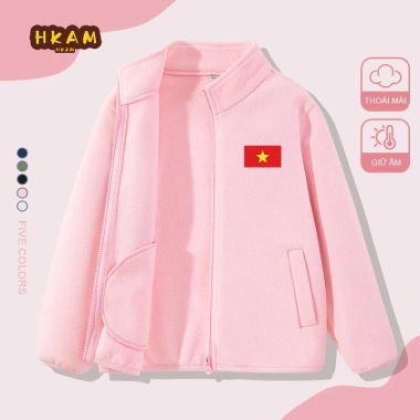 Áo khoác bé trai HKAM – Cardigan len cổ đứng mùa đông ấm áp, in cờ Việt Nam, giá chỉ 270.000đ 7