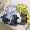 Áo khoác bé trai vỏ mềm mũ trùm đầu, thoáng khí, chống gió, đa năng mọi mùa Unisex