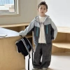 Áo khoác bé trai vỏ mềm mũ trùm đầu, thoáng khí, chống gió, đa năng mọi mùa Unisex 4