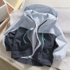 Áo khoác bé trai vỏ mềm mũ trùm đầu, thoáng khí, chống gió, đa năng mọi mùa Unisex 7