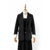 Áo khoác blazer 2 lớp nữ dài tay cúc giữa tay viền trắng, đệm vai trẻ trung công sở - 214.613₫ 2