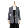 Áo khoác blazer 2 lớp nữ dài tay cúc giữa tay viền trắng, đệm vai trẻ trung công sở - 214.613₫ 4