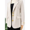 Áo khoác blazer 2 lớp nữ dài tay cúc giữa tay viền trắng, đệm vai trẻ trung công sở - 214.613₫ 6