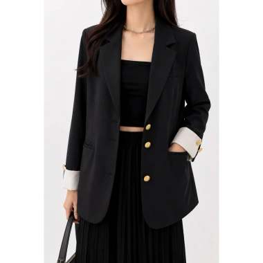 Áo khoác blazer 2 lớp nữ dài tay cúc giữa tay viền trắng, đệm vai trẻ trung công sở - 214.613₫ 10 Áo khoác blazer 2 lớp nữ dài tay cúc giữa tay viền trắng, đệm vai trẻ trung công sở - 214.613₫ 10