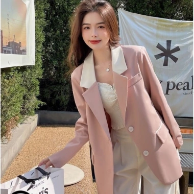 Áo Khoác Blazer Cao Cấp Dáng Rộng Nữ Thời Trang Hàn Quốc RB054 - Giảm Giá 449k