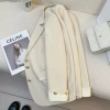 Áo khoác blazer dài tay nữ cúc giữa, phối viền trẻ trung, màu trắng - 209.000đ 4