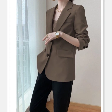 Áo khoác blazer dáng suông kiểu Hàn nữ QD03 - mẫu mới, chất đẹp, chỉ 360.000₫