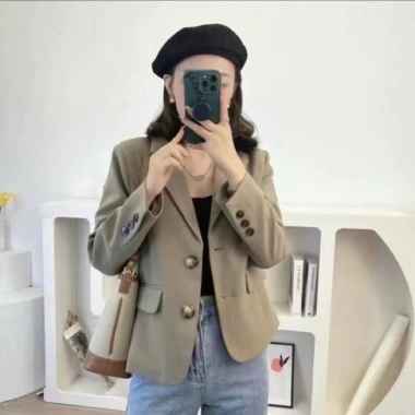 Áo khoác blazer hai lớp đệm vai Ulzzang AB09 - Phong cách hiện đại, giảm giá 20% chỉ 250k