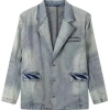 Áo khoác blazer jeans dáng rộng xanh loang – phong cách cá tính retro, chỉ 432k 3