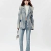 Áo khoác blazer jeans dáng rộng xanh loang – phong cách cá tính retro, chỉ 432k 4