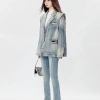 Áo khoác blazer jeans dáng rộng xanh loang – phong cách cá tính retro, chỉ 432k 5