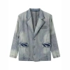 Áo khoác blazer jeans dáng rộng xanh loang – phong cách cá tính retro, chỉ 432k 10