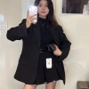 Áo khoác blazer lớp đôi tay dài cúc vest chất tuyết mưa thời trang Sugal 222k 8
