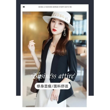 Áo khoác blazer mỏng cỡ lớn tay ba phần tư bảo vệ nắng mùa hè cho phụ nữ mũm mĩm 8 Áo khoác blazer mỏng cỡ lớn tay ba phần tư bảo vệ nắng mùa hè cho phụ nữ mũm mĩm 8