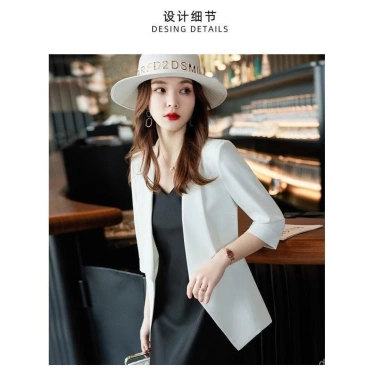 Áo khoác blazer mỏng cỡ lớn tay ba phần tư bảo vệ nắng mùa hè cho phụ nữ mũm mĩm 9 Áo khoác blazer mỏng cỡ lớn tay ba phần tư bảo vệ nắng mùa hè cho phụ nữ mũm mĩm 9