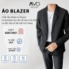 Áo khoác blazer nam Avocado Hàn Quốc rộng màu đen kem 2 khuy cài cao cấp - 350.000₫