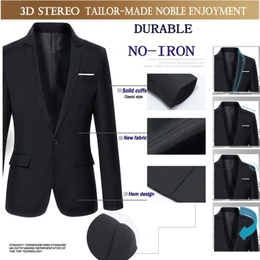 Áo khoác blazer nam BEFOYI dáng ôm tay dài, Hàn Quốc, giảm còn 497.880₫ 6