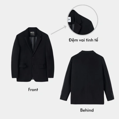 Áo Khoác Blazer Nam Dài Tay 2 Lớp Đệm Vai và Phong Cách Hàn Quốc, Giá 311.878₫ 7