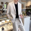 Áo khoác blazer nam form rộng Hàn Quốc, đệm vai, áo vest trắng đen cao cấp - Giá 550k