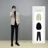 Áo khoác blazer nam form rộng Hàn Quốc, đệm vai, áo vest trắng đen cao cấp - Giá 550k 7