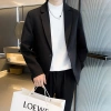 Áo khoác blazer nam form rộng Hàn Quốc, đệm vai, áo vest trắng đen cao cấp - Giá 550k 9