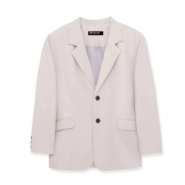 Áo khoác blazer nam form rộng màu đen kem 2 khuy cài JOLY JK101 - Giá 309.000₫