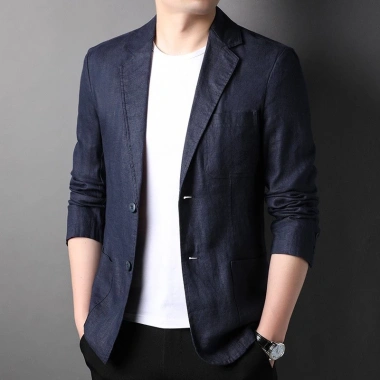 Áo khoác blazer nam form suông dài tay unisex linen cao cấp phong cách Hàn Quốc - Giá ưu đãi 378.000 VND 4 Áo khoác blazer nam form suông dài tay unisex linen cao cấp phong cách Hàn Quốc - Giá ưu đãi 378.000 VND 4