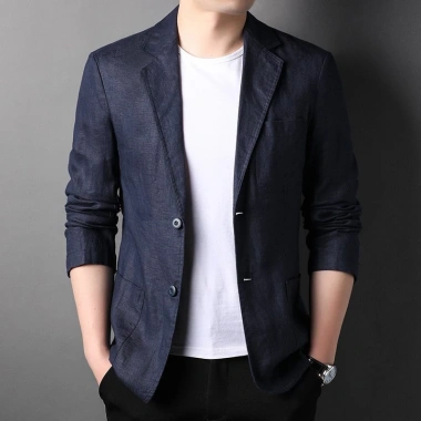 Áo khoác blazer nam form suông dài tay unisex linen cao cấp phong cách Hàn Quốc - Giá ưu đãi 378.000 VND