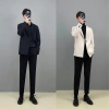 Áo khoác blazer nam Hàn Quốc form rộng dài tay, trẻ trung thời trang - Đen, Trắng kem, Ghi, chỉ 550.000₫