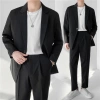 Áo khoác blazer nam Hàn Quốc form rộng dài tay, trẻ trung thời trang - Đen, Trắng kem, Ghi, chỉ 550.000₫ 8